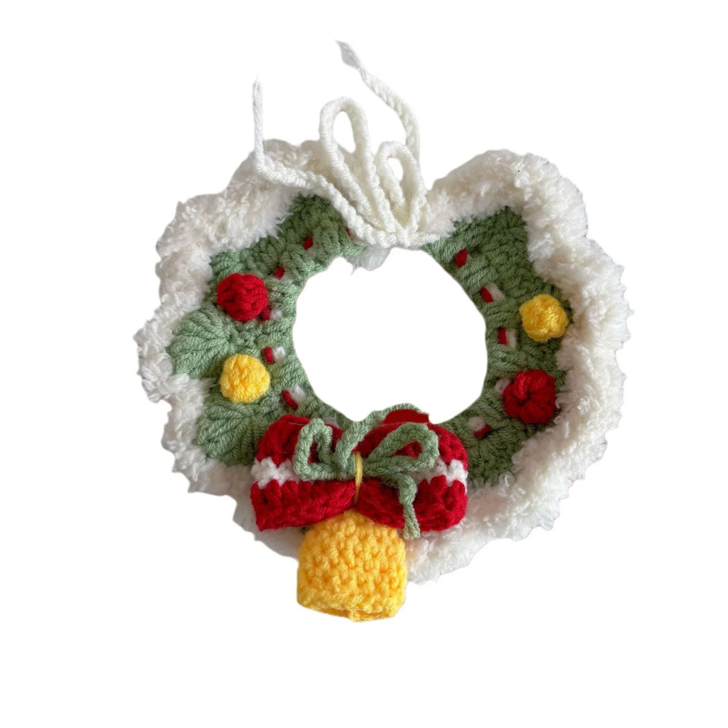 Mokka - Christmas Pom-Pom Crochet Cat Collar