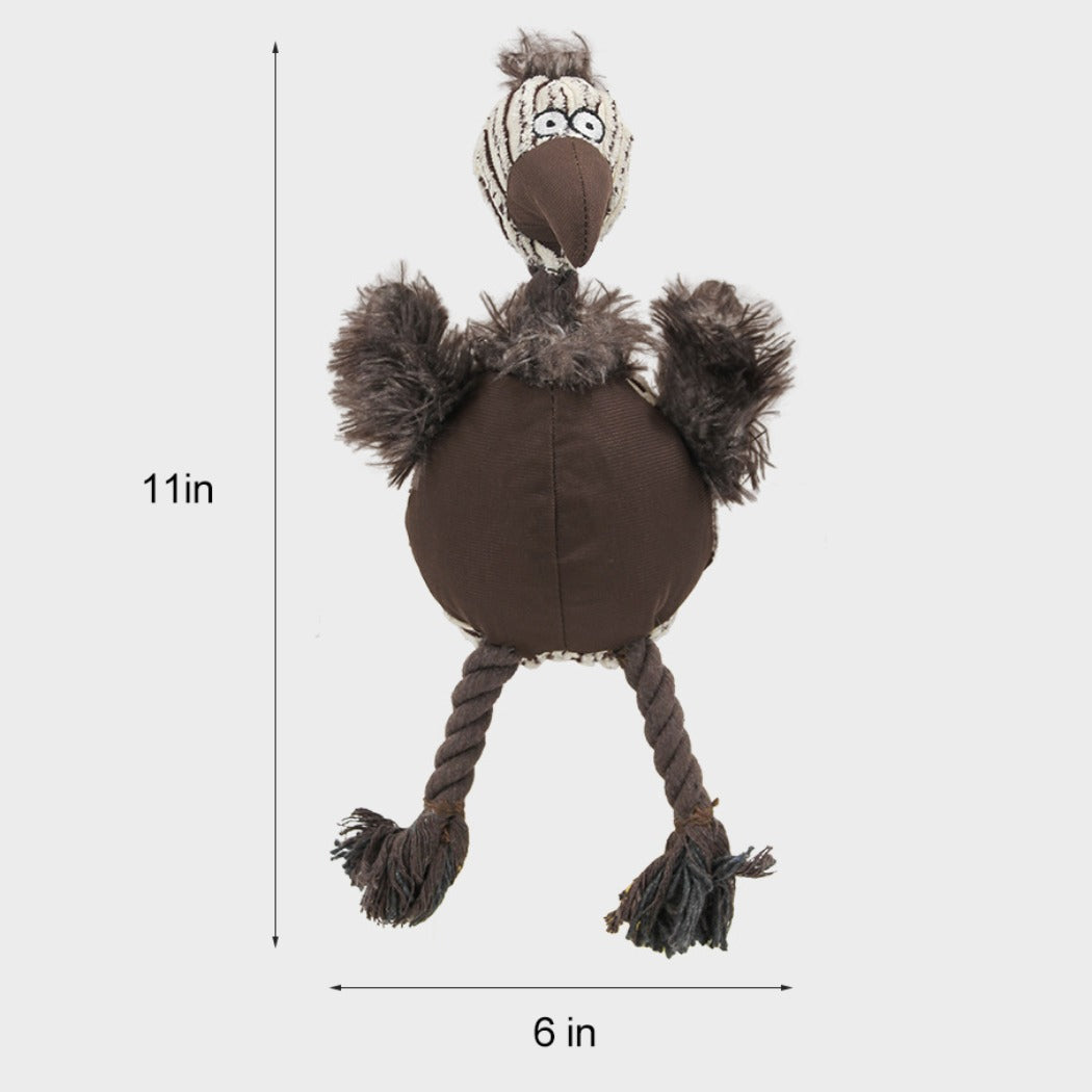 Petkin – Funny Bird Squeaky Rope Toy