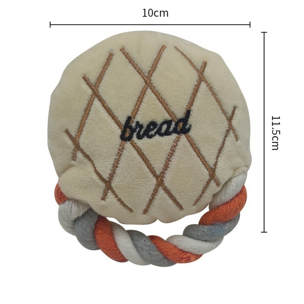 Petkin Bread Rope Plush Toy displayed on a white background