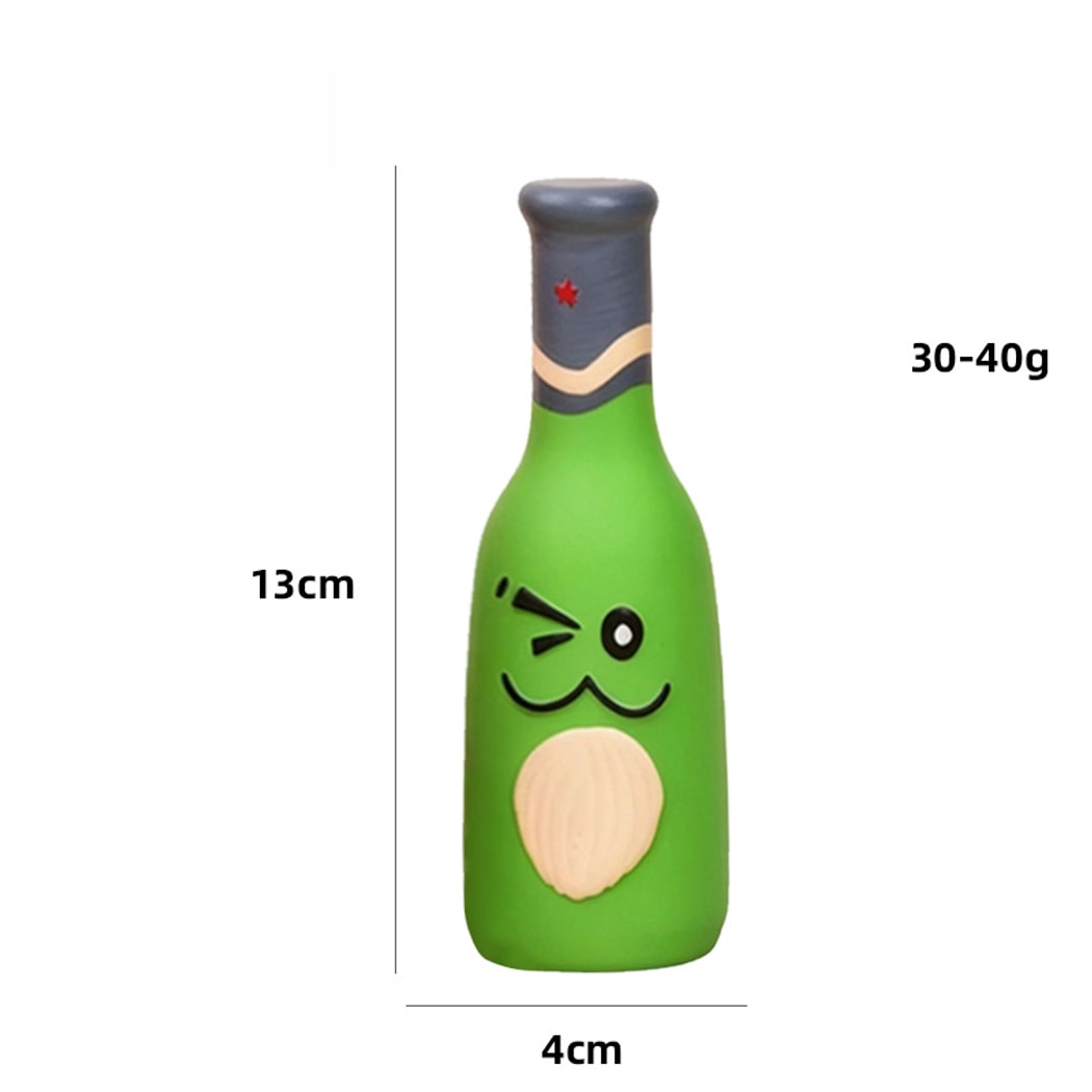 Petkin - Cartoon Bottle Shaped Squeaky Dog Toy