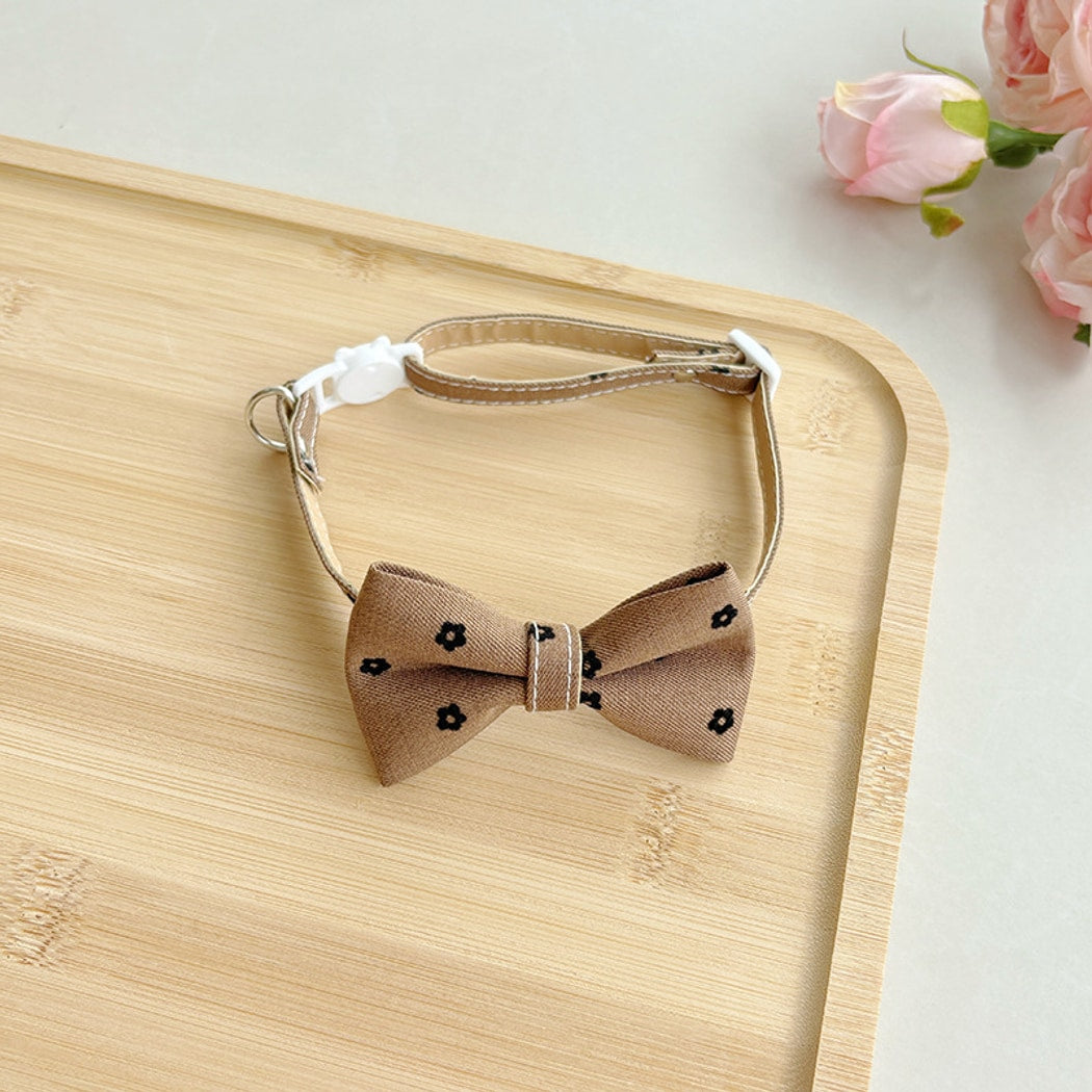 Mokka - British Style Bow Tie Adjustable Cat Collar