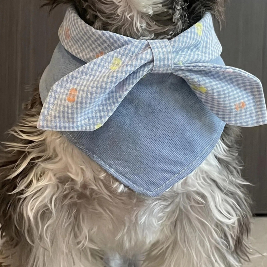 Mokka - Sweet Shirt Collar Bow Pet Bandana