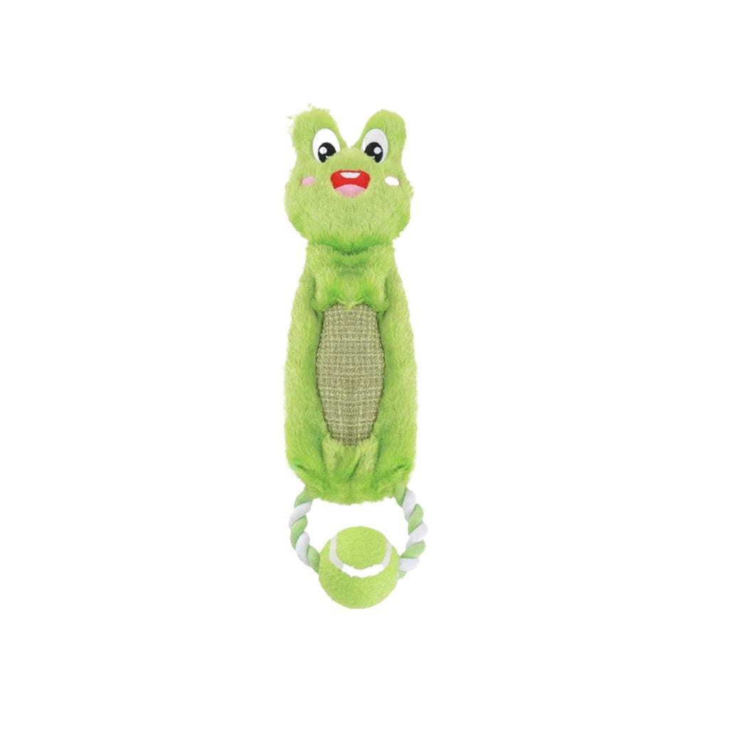 Petkin - Animal Plush Rope Ball Dog Toy