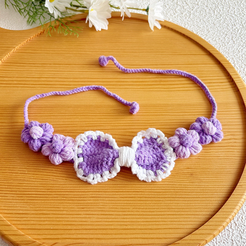 Mokka - Flower Detail Decorative Cat Collar