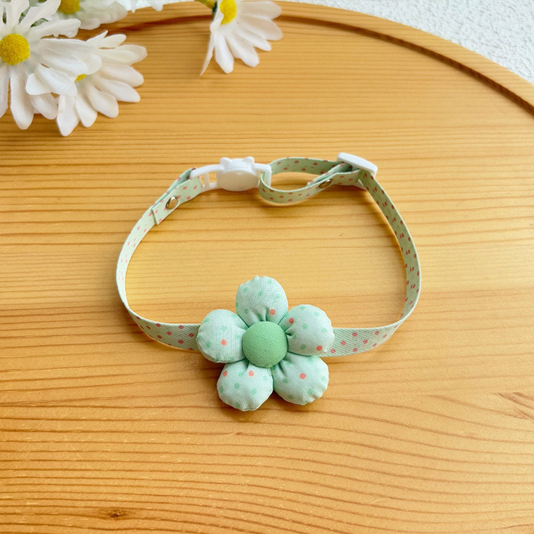 Mokka - Cartoon Floral Detail Adjustable Cat Collar
