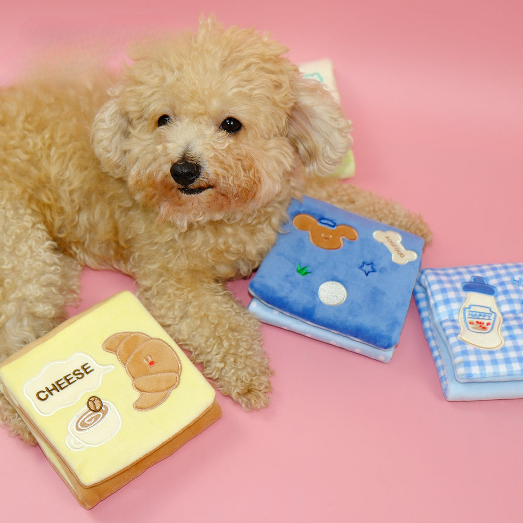 Petkin - Plush Activity Book Snuffy Dog Toy