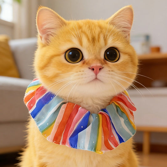 Mokka - Rainbow Stripe Cartoon Pet Bib