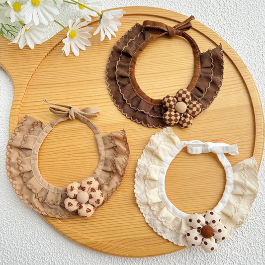 Mokka - Ruffled Flower Accent Cat Collar