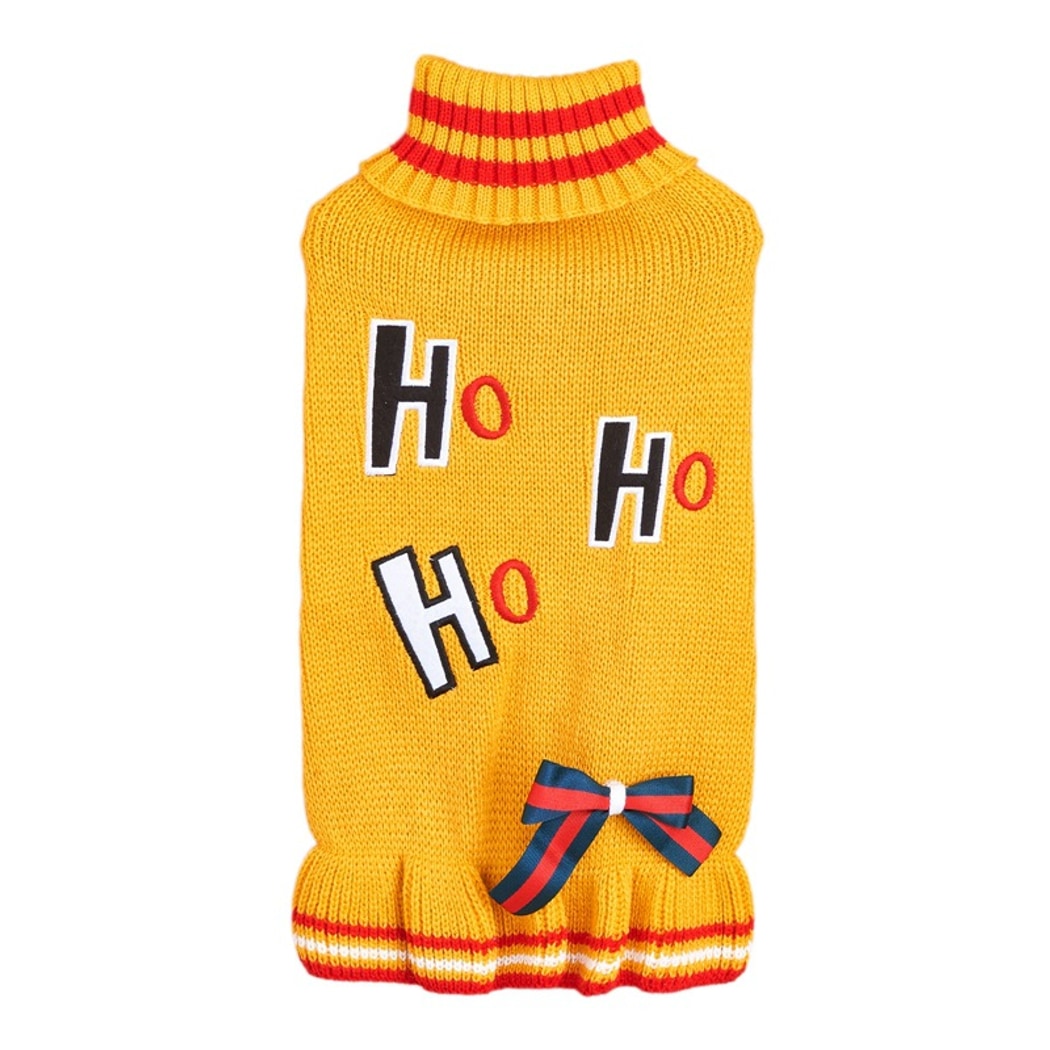 Christmoo - Christmas Bow Turtleneck Pet Sweater Dress