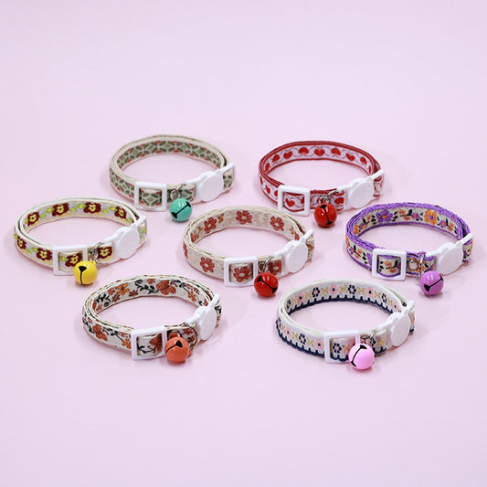 Mokka - Floral and Geometric Patterns Cat Collar