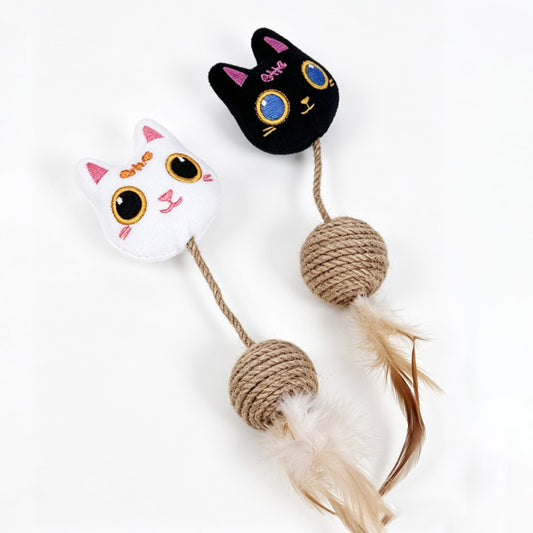 Moo - Ball Style Feather Detail Cat Toy