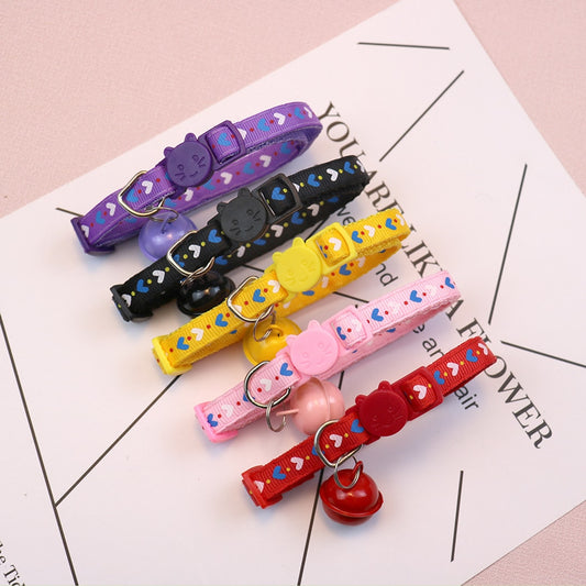 Mokka - Adorable Heart Print Cat Collar