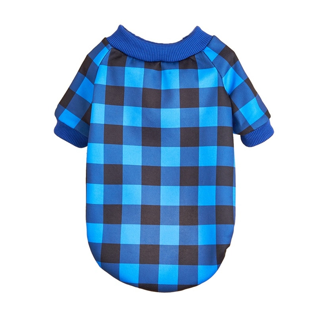 Ozzie - Classic Plaid Round Neck Dog Sweatshirt