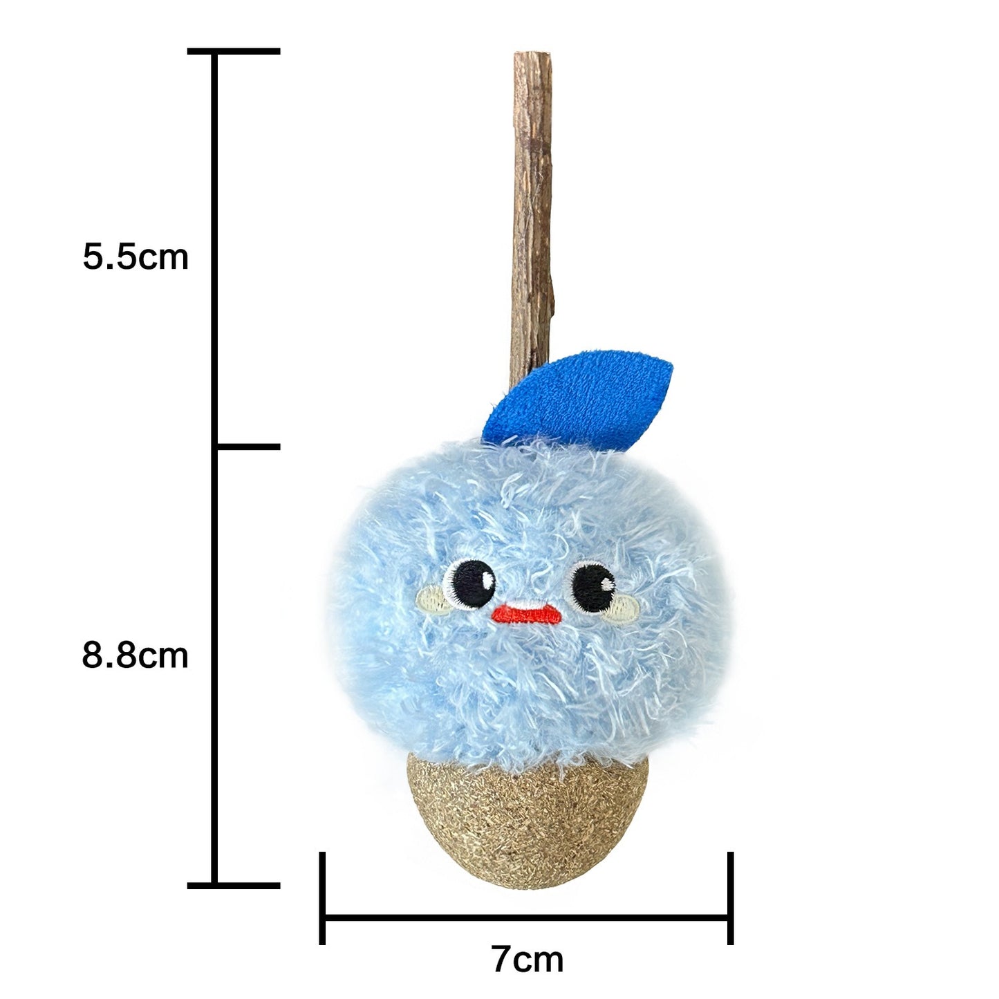 Moo – Fuzzy Blue Catnip Stick Cat Toy