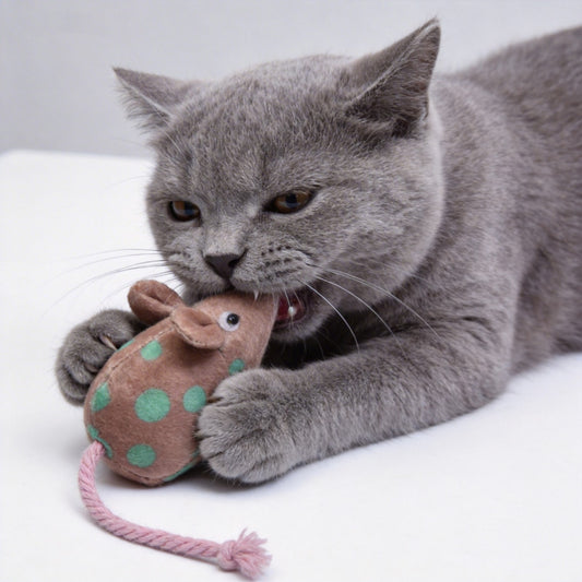 Moo - Plush Mouse Form Toy for Everyday Cat Play