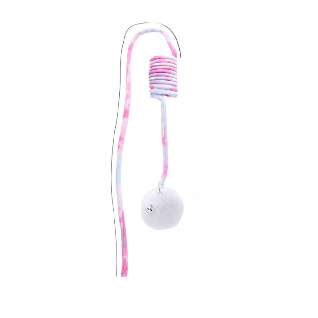 Moo - Hanging Pom Pom Cat Toy