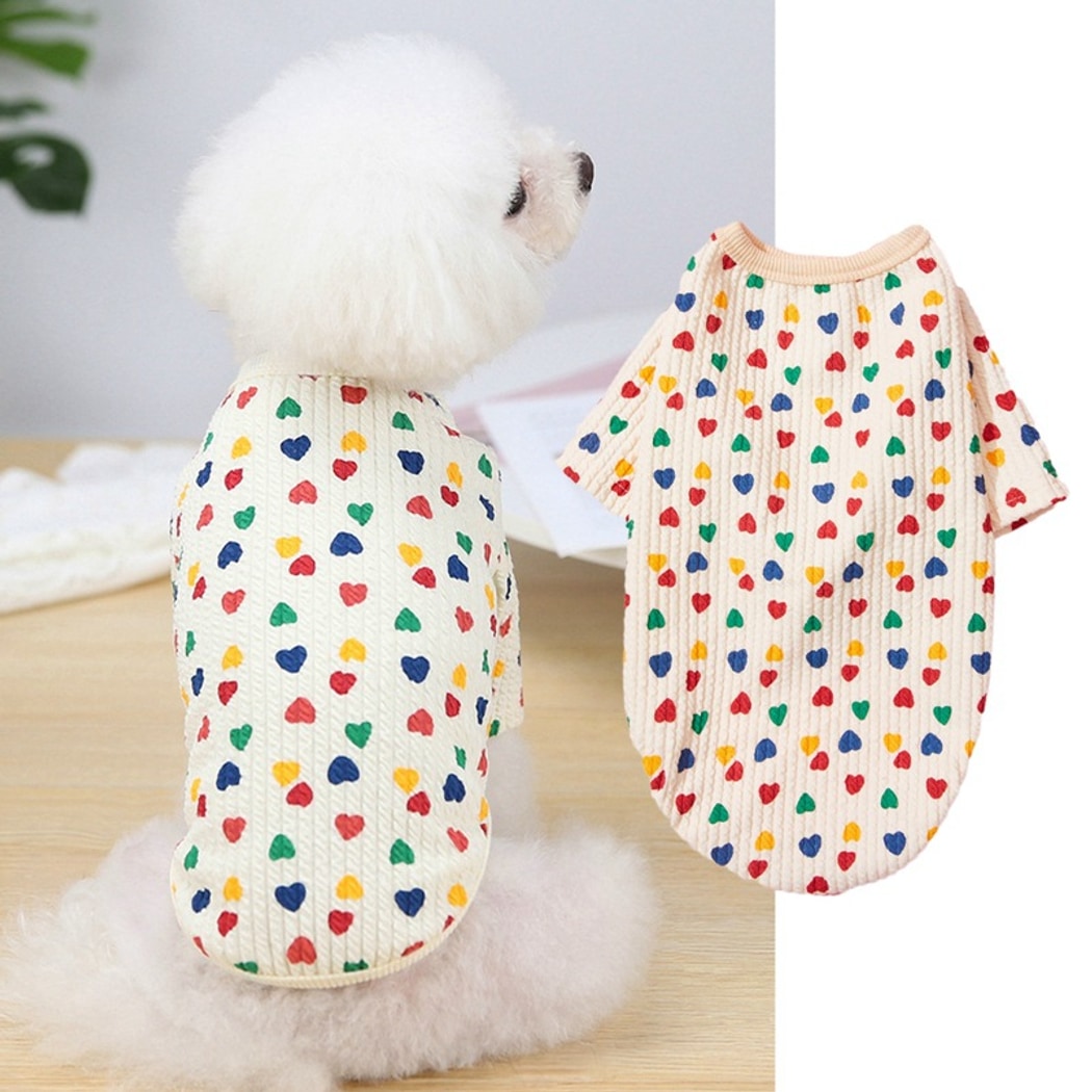 Ozzie - Heart Print Long Sleeve Dog Clothing