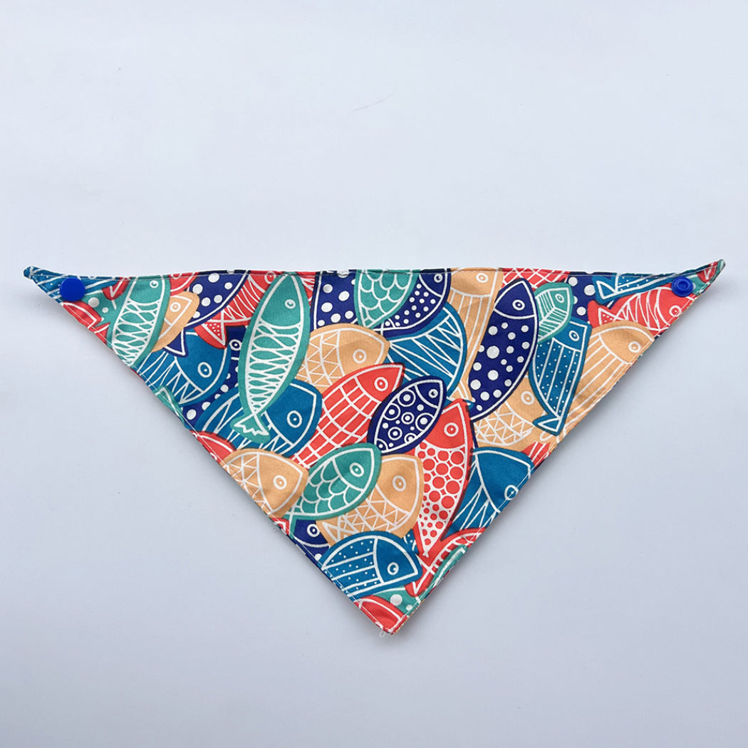 Mokka - Colorful Fish Print Pet Neckwear