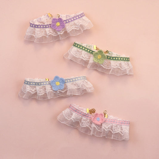 Mokka - Floral Lace Ruffle Decorative Cat Collar