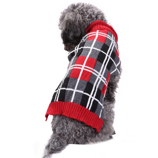 Ozzie - Classic Plaid Style Dog Sweater