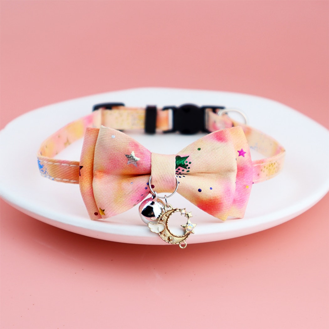 Mokka - Star Print Bow Cat Collar