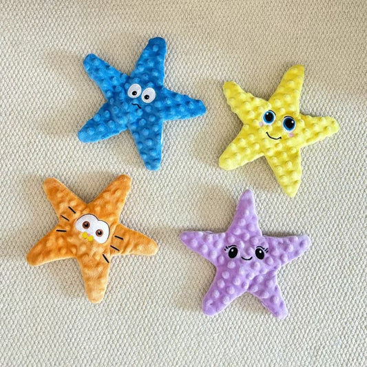 Petkin - Starfish Character Interactive Squeaky Dog Toy