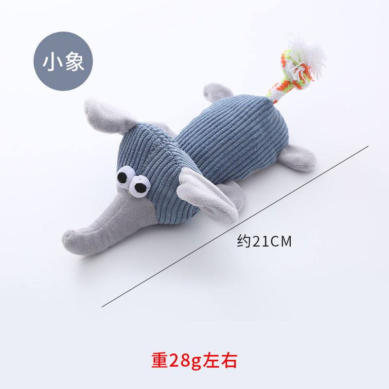 Petkin - Ribbed Plush Squeaky dog toy