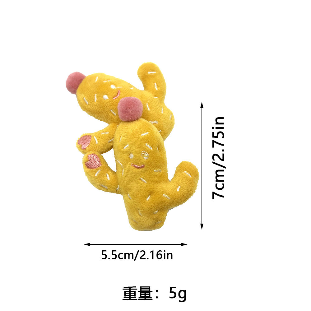 新品猫玩具卡通毛绒仙人掌玩偶猫咪自嗨解闷玩具配件宠物用品批发