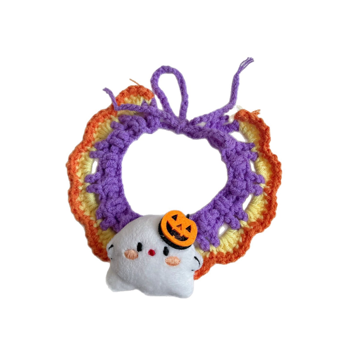 Mokka - Ghost with Jack-o'-Lantern Accent Cat Neckwear
