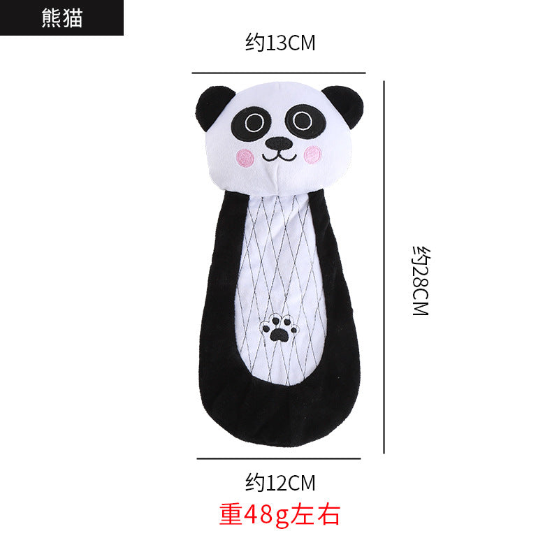 跨境新品可爱卡通动物玩具皮壳响纸耐咬狗玩具bb叫发声自嗨狗玩具