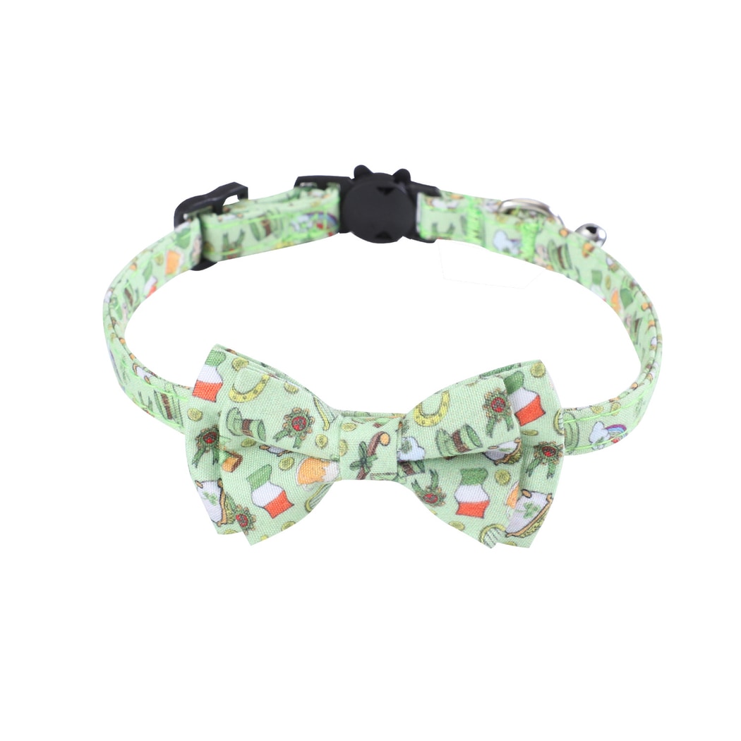 Mokka - Light Green Charm Bow Tie Pet Collar