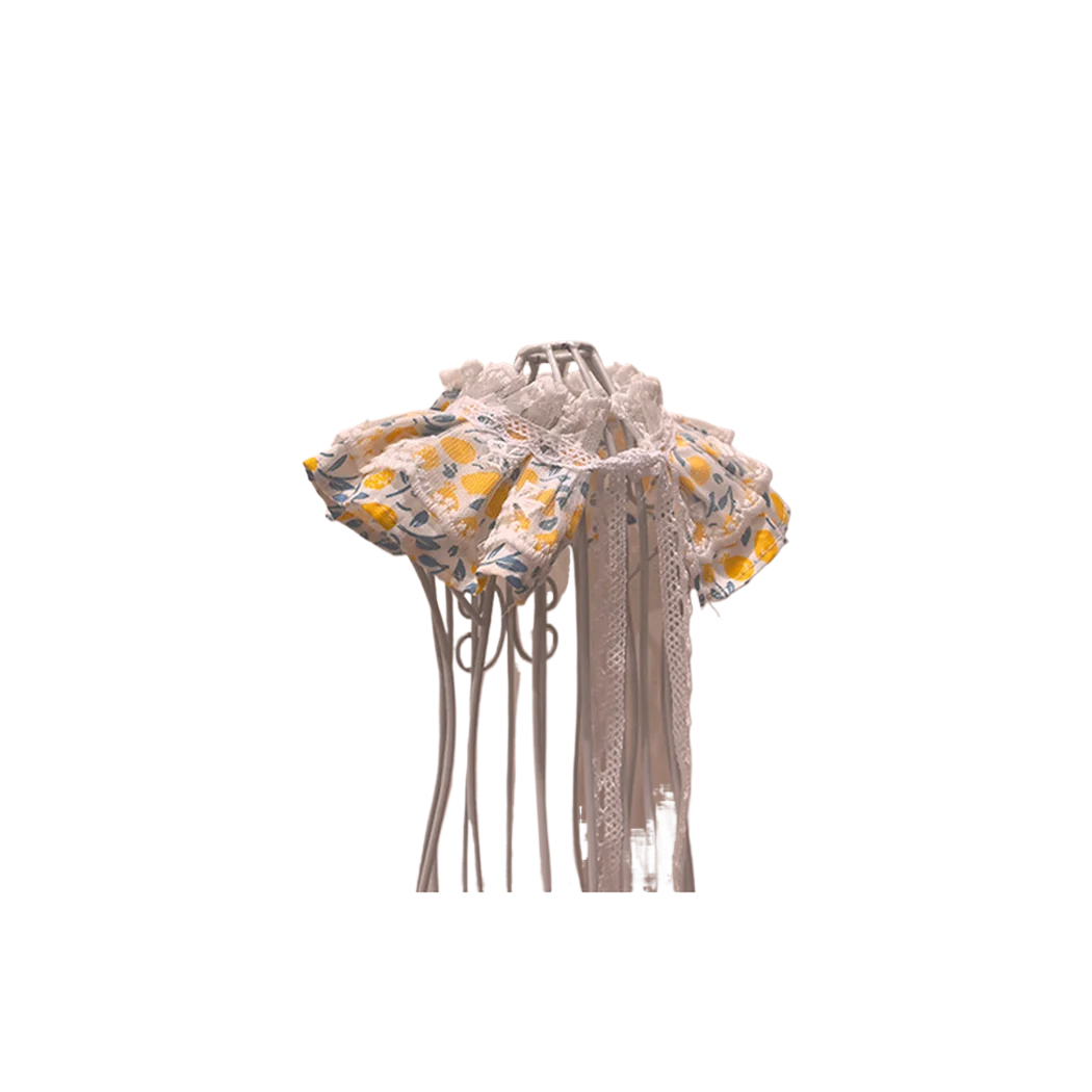 Mokka - Fruit Print Bow Layered Lace Pet Collar
