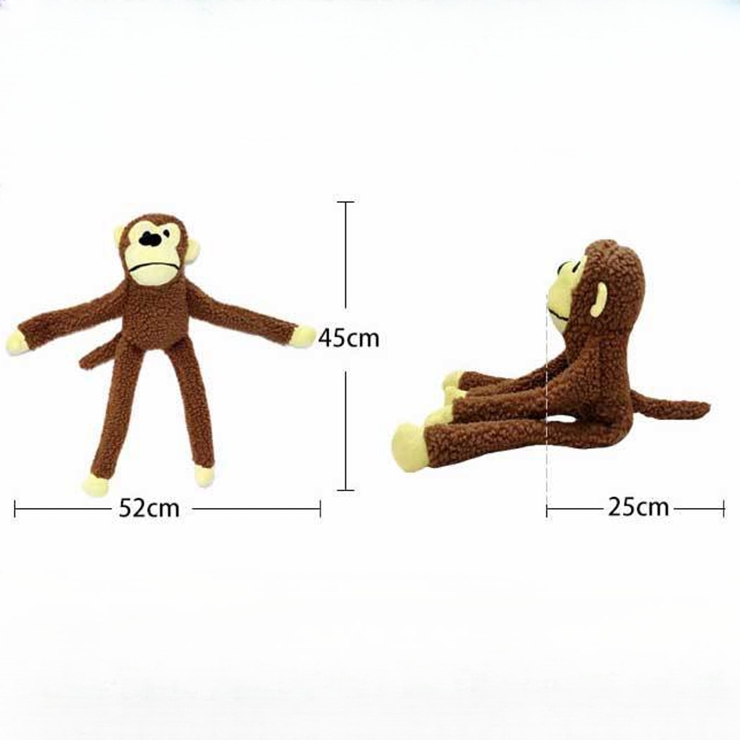 Petkin - Monkey Shaped Dog Squeaky Toy