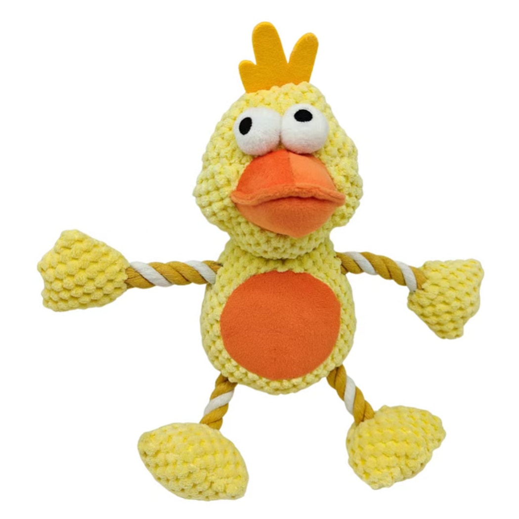 Petkin - Duck Character Dog Squeaky Plush Toy