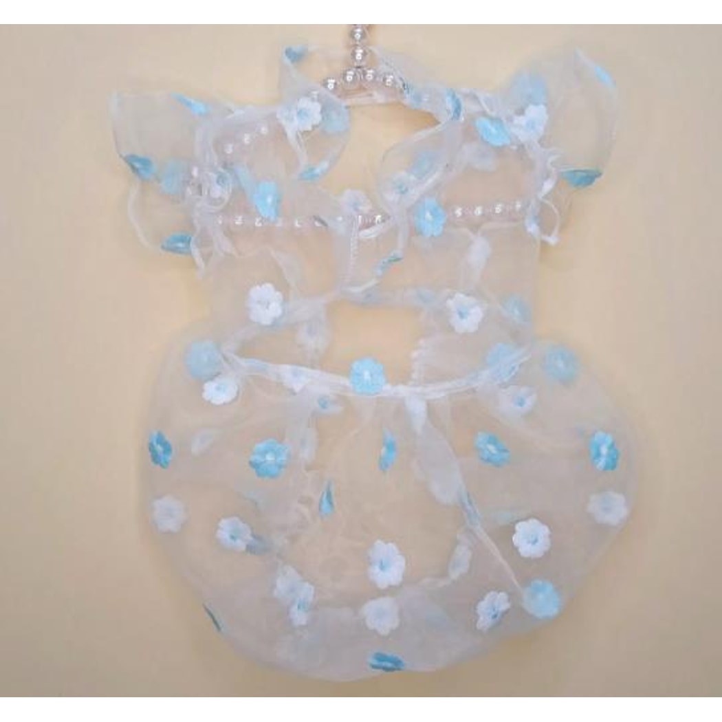 Ozzie - Spring Summer Floral Embroidered Pet Dress