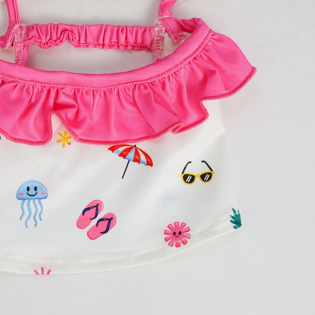 Ozzie - Cartoon Print Split Style Dog Swimsuit