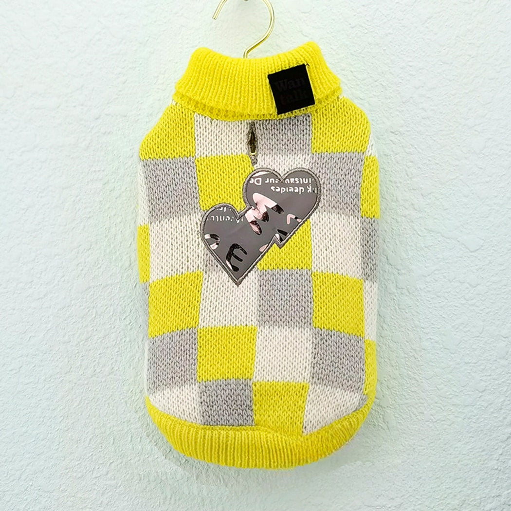 Ozzie - Checker Plaid Everyday Pet Clothing Sweater