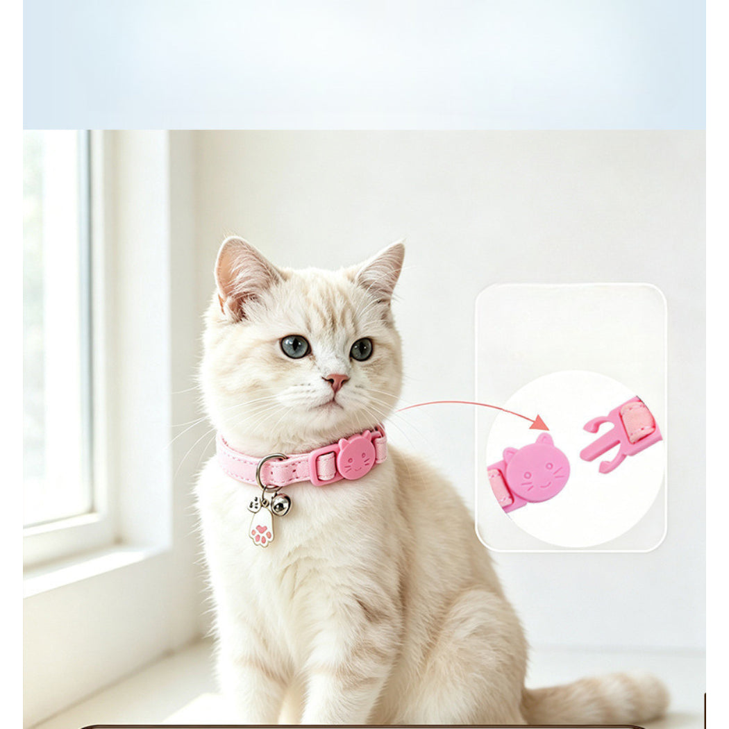 Mokka - Pink Cat Charm Breakaway Bell Cat Collar
