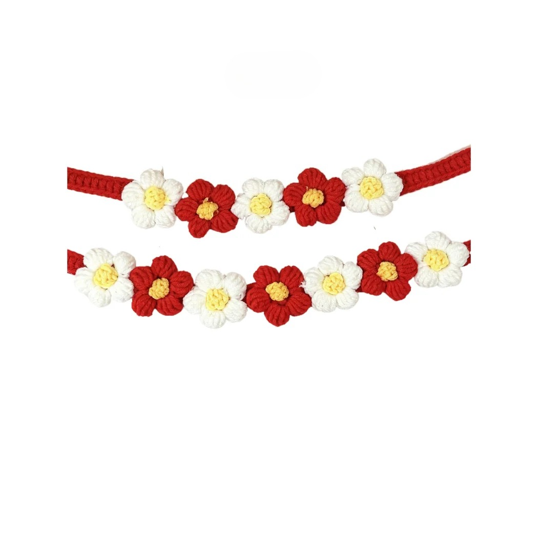 Mokka - Flower Crochet Cat Collar