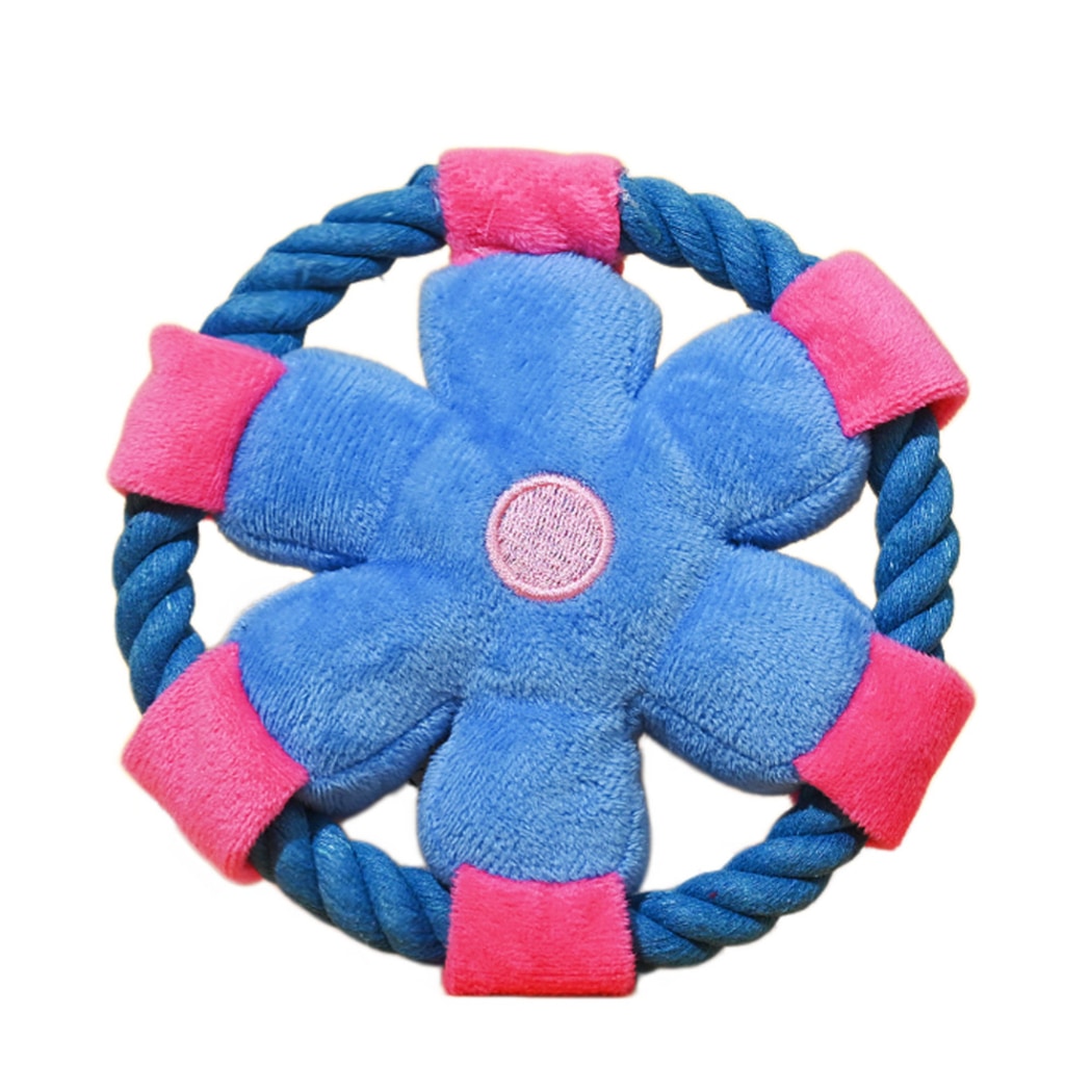 Petkin - Cartoon Flower Plush Frisbee Dog Toy
