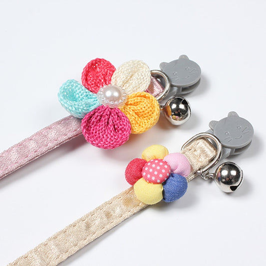 Mokka - Princess Style Flower Cat Collar with Bell