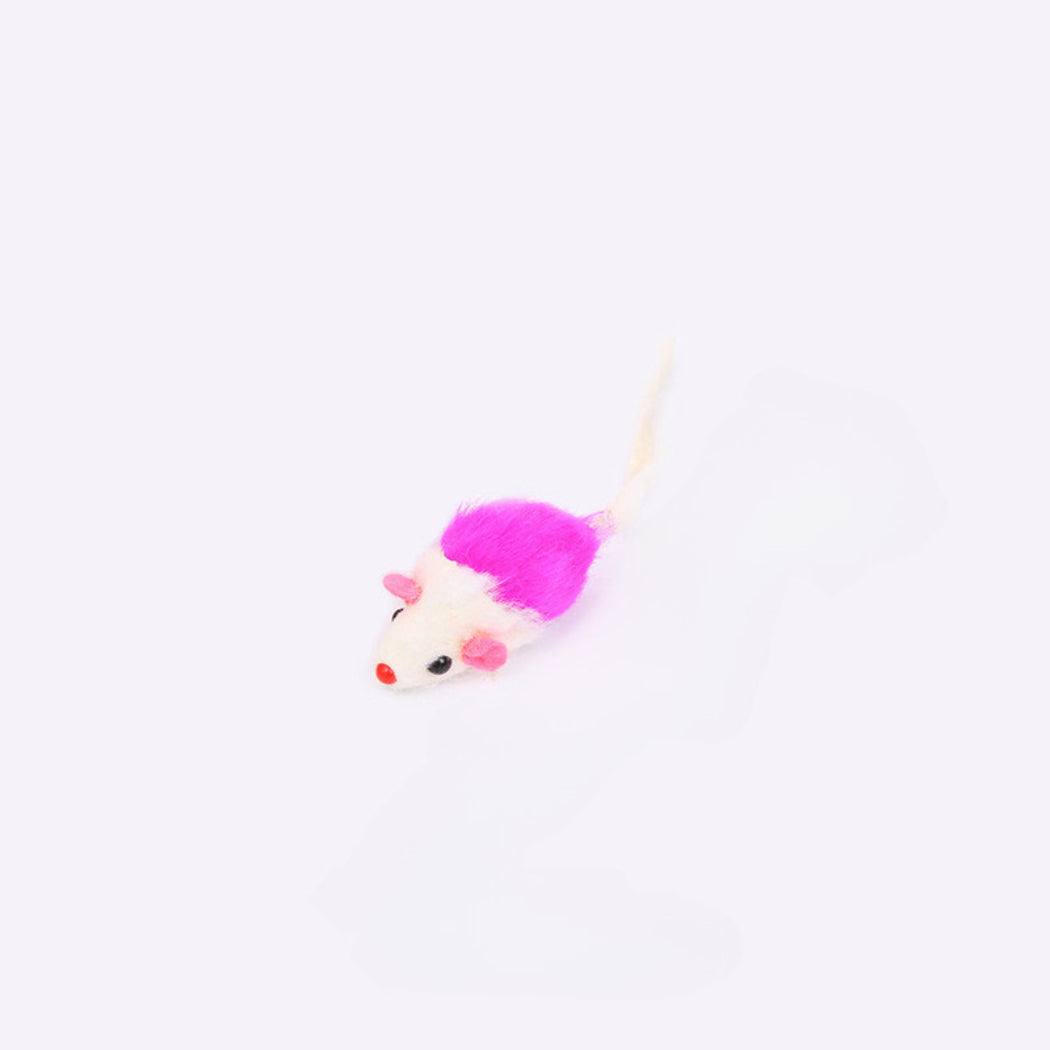 Moo - Mouse Shape with Ribbon Tail Cat Toy