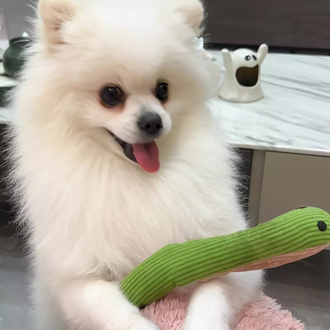 Petkin - Cute Snake Shaped Plush Dog Toy
