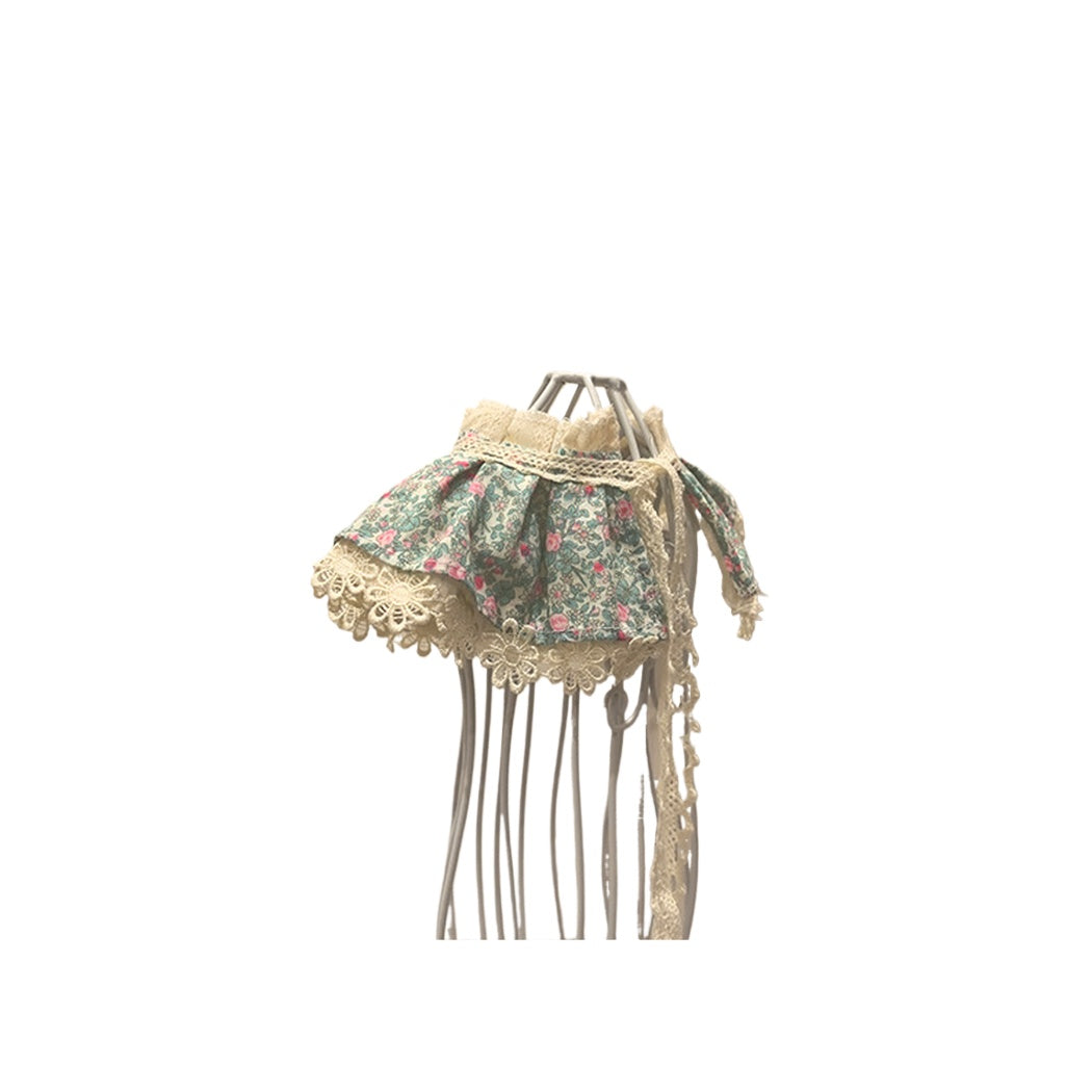 Mokka - Floral Bow Bib Pet Neckwear