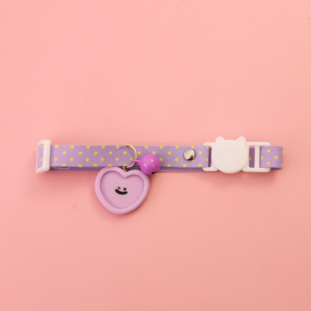 Mokka - Polka Dot Smiley Cat Collar