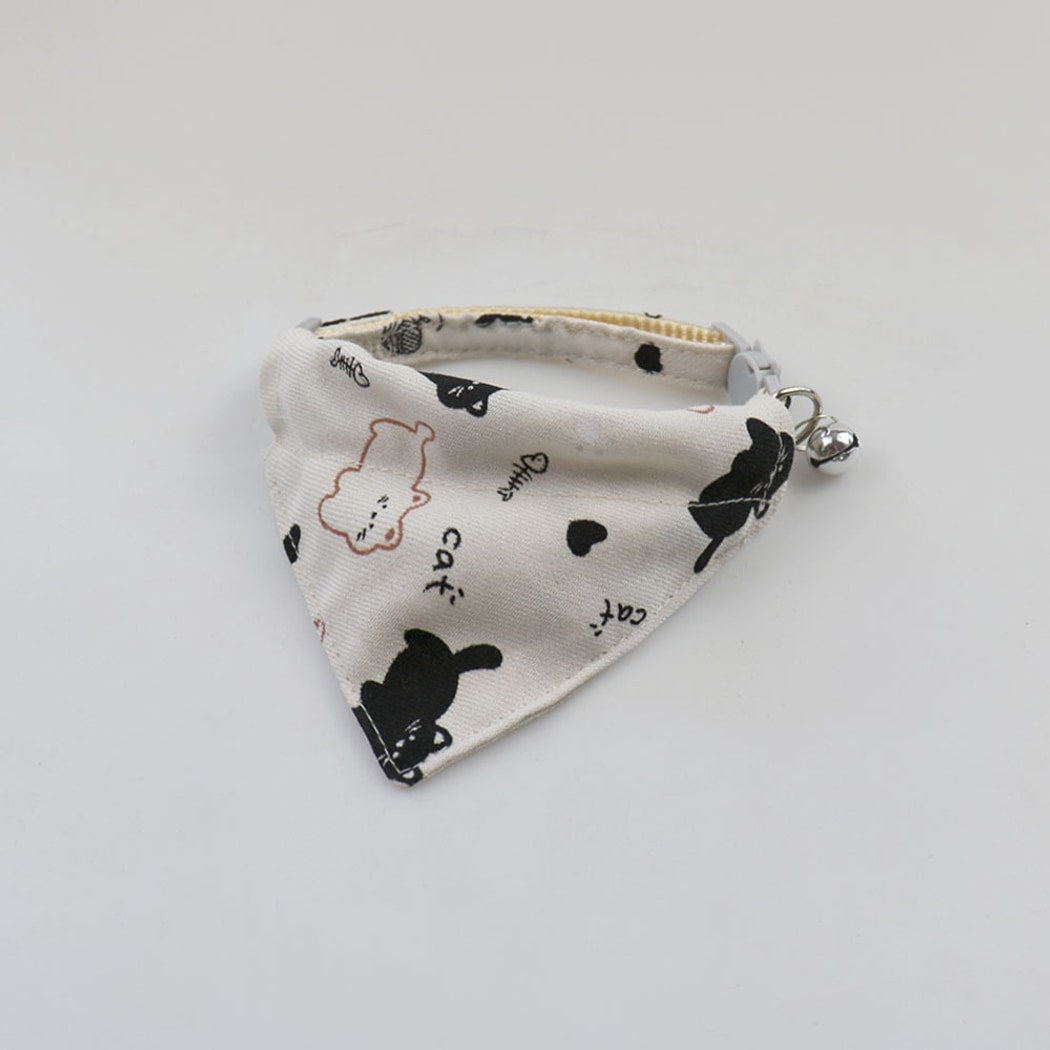 Mokka - Cartoon Cat Print Pet Bandana Collar