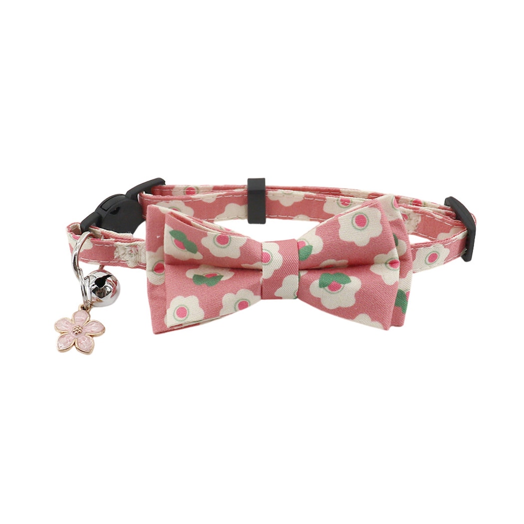 Mokka - Romantic Floral Bow Tie Cat Collar