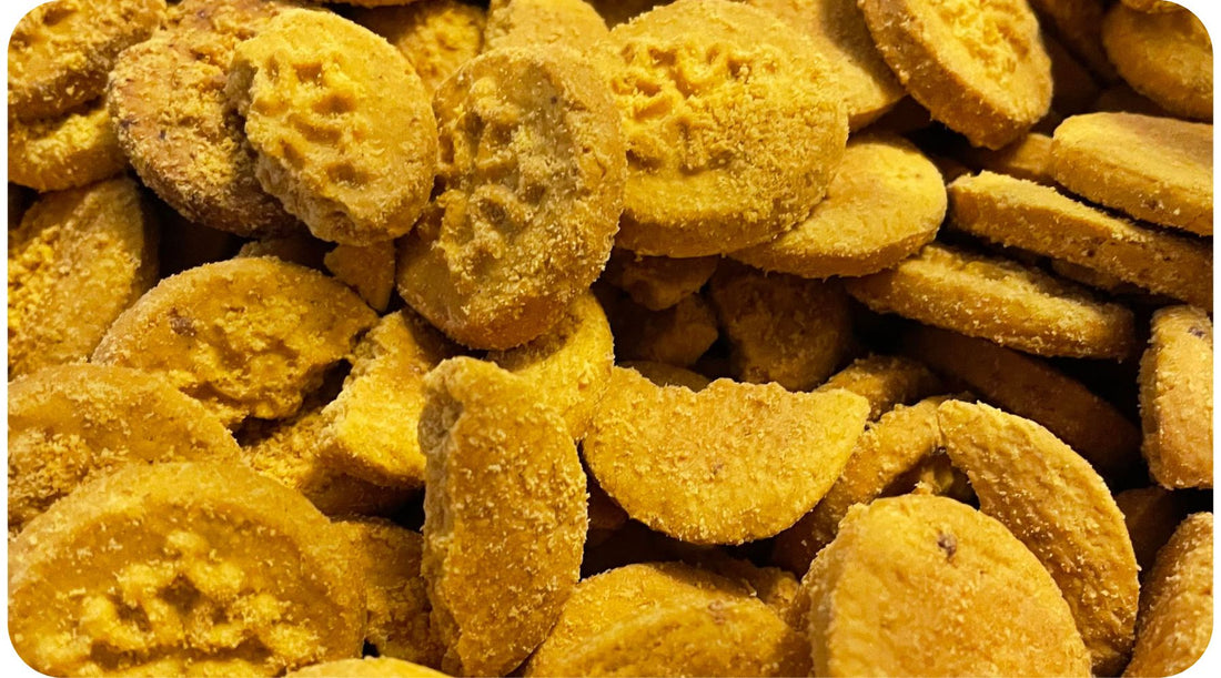 Cheese and tomato flavored dog treats