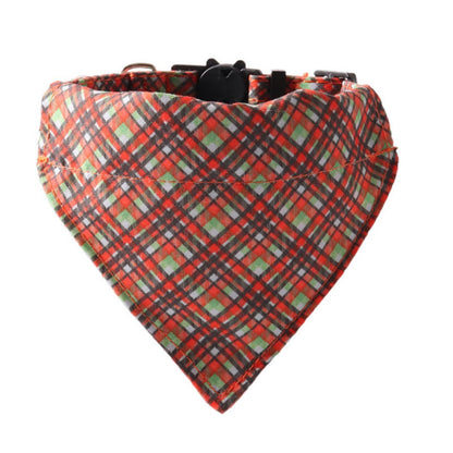Side view of Mokka Plaid Breakaway Cat Collar highlighting the breakaway safety feature