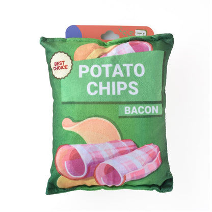 Petkin Chips dog toy photographed with soft lighting to show texture details